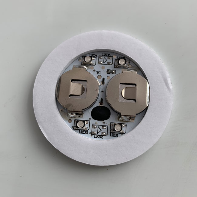 L'autocollant de la bouteille LED de caboteur allume l'ODM avec le matériel de carte PCB de la batterie 2×CR1220 0