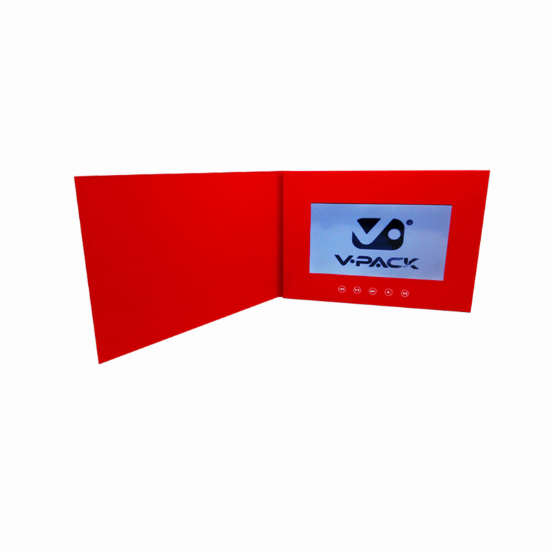 USB LCD video booklet , 7inch video brochure TFT color For Auto Show