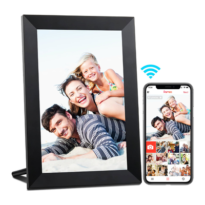 L'automobile tournent le cadre de photo de WiFi Digital d'écran tactile d'IPS adapté aux besoins du client