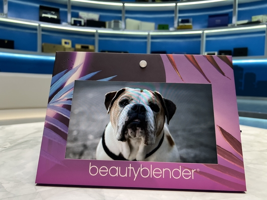 Affichage de beauté imprimé sur mesure avec cadre arrière