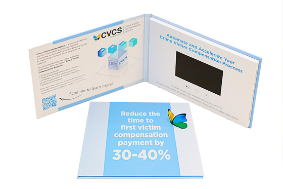 Vidéo publicitaire Brochure Mailer Format de musique APE Vidéo cartes de vœux LCD Certificat OEM ROHS