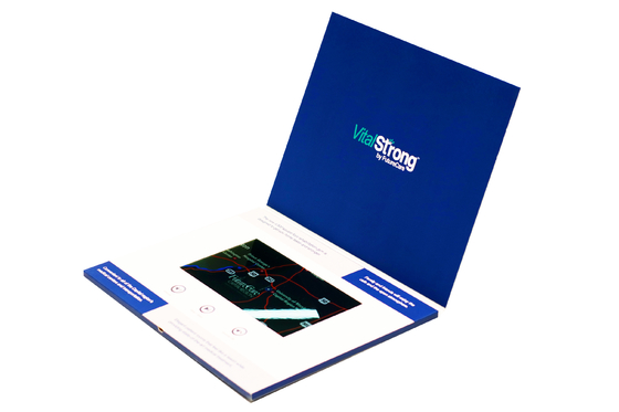 Brochure visuelle numérique électronique de dossier dans l'impression avec l'écran d'affichage à cristaux liquides