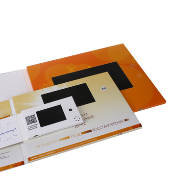 Or numérique d'affichage à cristaux liquides de carte visuelle Softcover de brochure bloquant l'OEM de la mémoire 512MB