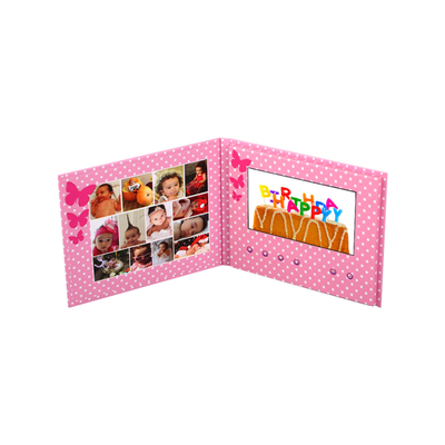 carte visuelle d'invitation de brochure de marque de media player de l'affichage à cristaux liquides 7inch pour la publicité de vente d'affaires