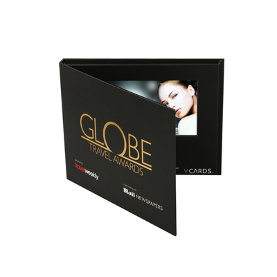 Carte de brochure vidéo LCD HD 7 pouces, couleur, mémoire 256 Mo, matériau papier cartonné