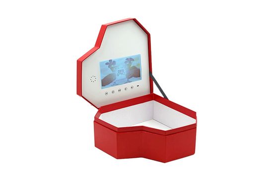 Le coeur forment la mémoire visuelle visuelle du format 512MB du boîte-cadeau 3GP MKV d'écran d'affichage à cristaux liquides d'USB