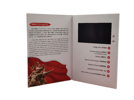 L'ODM d'OEM conçoivent la brochure en fonction du client visuelle de impression de plusieurs pages d'affichage à cristaux liquides de 7 pouces de dossier visuel de publicité de magazine