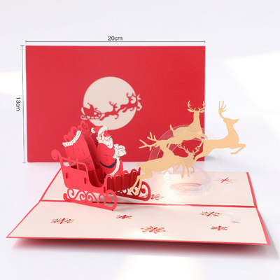 Bruit 3D matériel de papier la carte de voeux pour la couleur de la taille CMYK des vacances 20×13cm