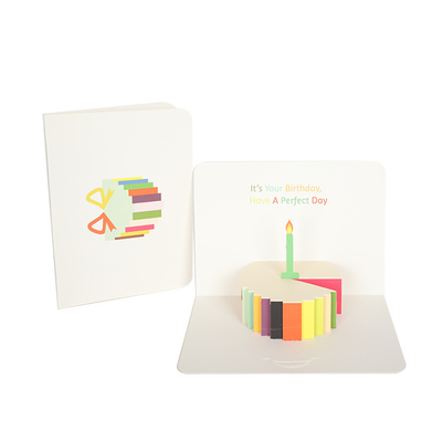 La carte de voeux du joyeux anniversaire 3D de CMYK, laser a coupé le bruit vers le haut des certificats de FCC d'OEM de cartes