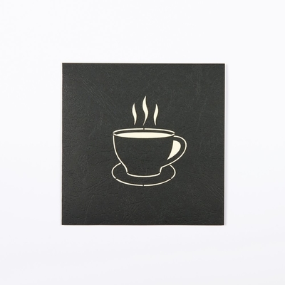 La tasse de café 3D sautent la carte de voeux avec l'ODM blanc de taille de l'enveloppe 148×210mm
